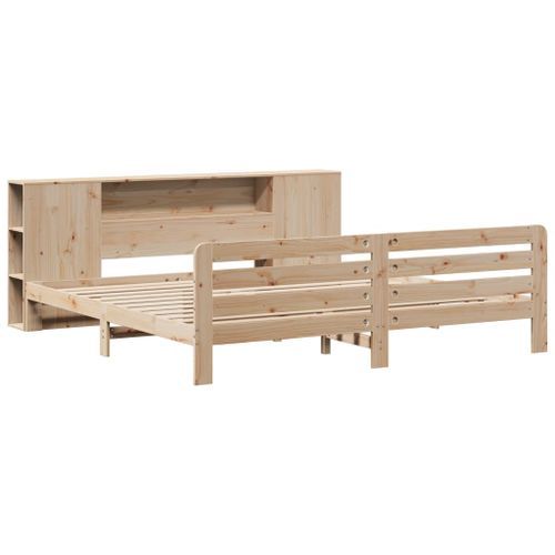 Cadre de lit sans matelas 180x200 cm bois massif de pin - Photo n°3; ?>