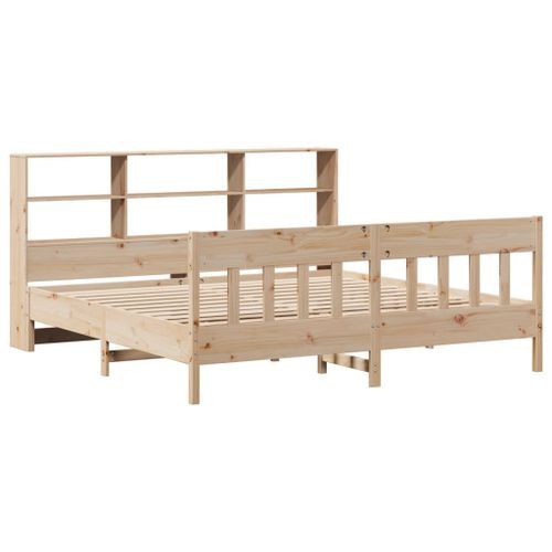 Cadre de lit sans matelas 180x200 cm bois massif de pin - Photo n°3; ?>