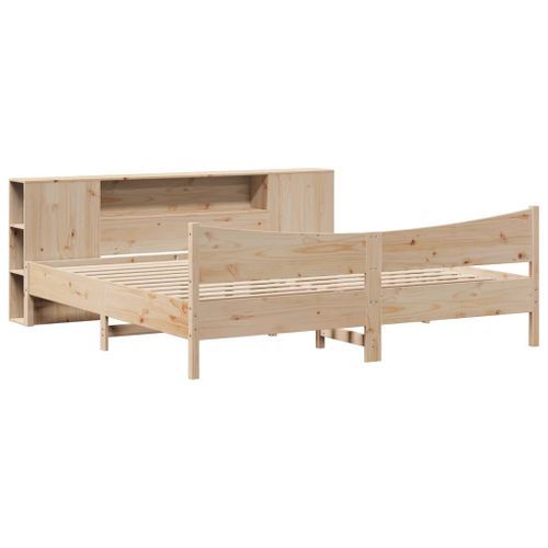 Cadre de lit sans matelas 180x200 cm bois massif de pin - Photo n°3; ?>