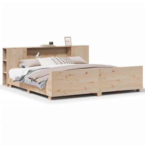 Cadre de lit sans matelas 180x200 cm bois massif de pin - Photo n°2; ?>