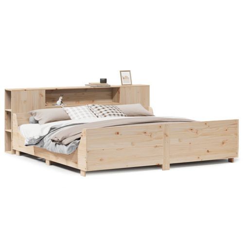 Cadre de lit sans matelas 180x200 cm bois massif de pin - Photo n°2; ?>