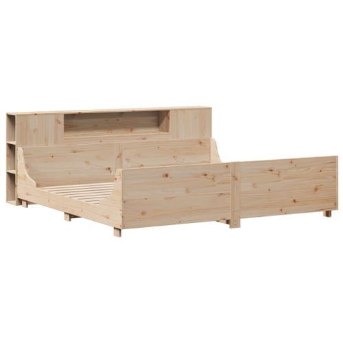 Cadre de lit sans matelas 180x200 cm bois massif de pin - Photo n°3; ?>