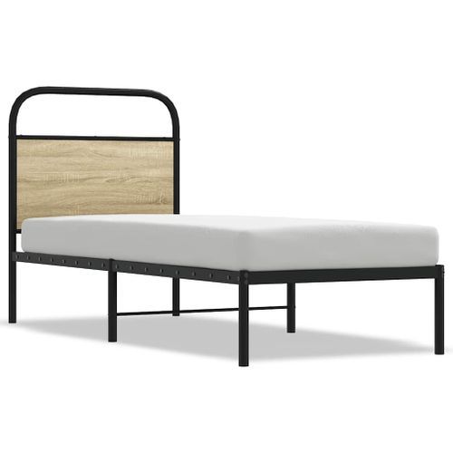 Cadre de lit sans matelas 75x190cm chêne sonoma bois ingénierie - Photo n°2; ?>