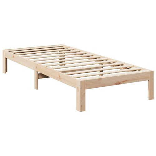 Cadre de lit sans matelas 80x200 cm bois massif de pin - Photo n°3; ?>