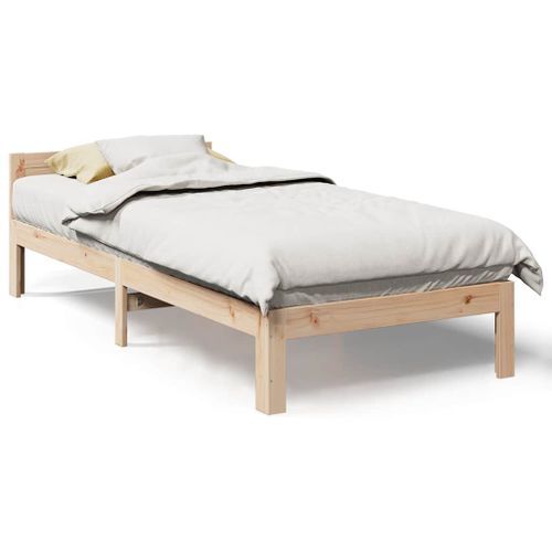 Cadre de lit sans matelas 80x200 cm bois massif de pin - Photo n°2; ?>