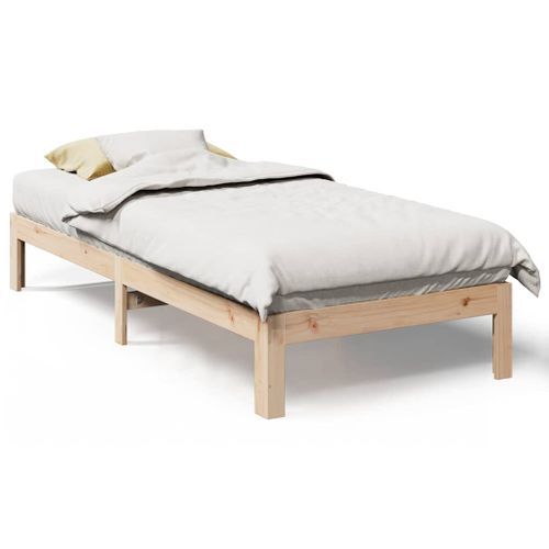 Cadre de lit sans matelas 90x200 cm bois de pin massif - Photo n°2; ?>