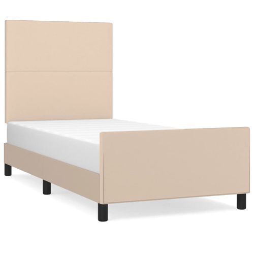 Cadre de lit sans matelas cappuccino 90x190 cm similicuir - Photo n°2; ?>