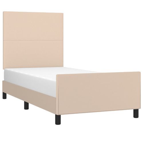 Cadre de lit sans matelas cappuccino 90x190 cm similicuir - Photo n°3; ?>