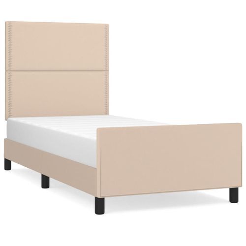 Cadre de lit sans matelas cappuccino 90x190 cm similicuir - Photo n°2; ?>