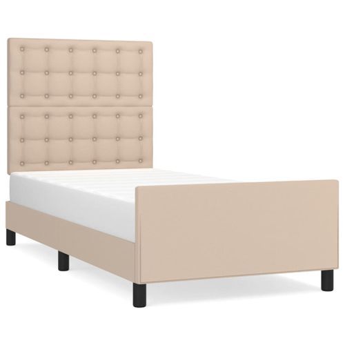 Cadre de lit sans matelas cappuccino 90x190 cm similicuir - Photo n°2; ?>