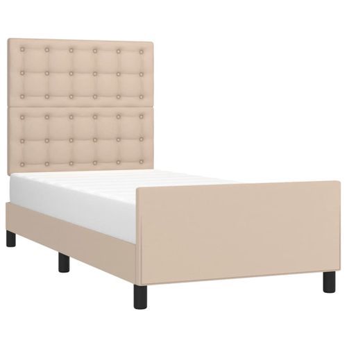 Cadre de lit sans matelas cappuccino 90x190 cm similicuir - Photo n°3; ?>