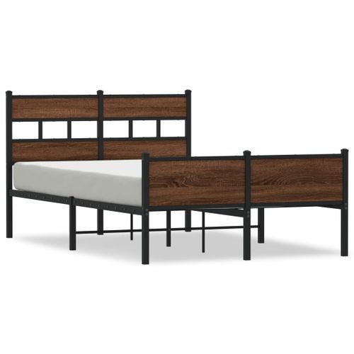 Cadre de lit sans matelas chêne marron 120x190 cm - Photo n°2; ?>