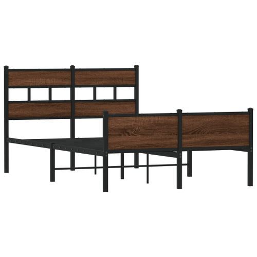 Cadre de lit sans matelas chêne marron 120x190 cm - Photo n°3; ?>