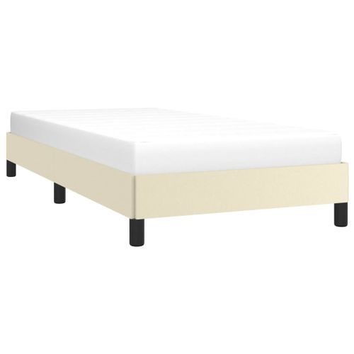 Cadre de lit sans matelas crème 100x200 cm similicuir - Photo n°3; ?>