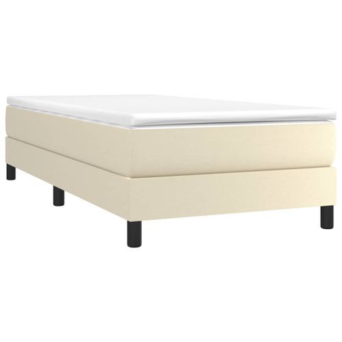 Cadre de lit sans matelas crème 100x200 cm similicuir - Photo n°3; ?>