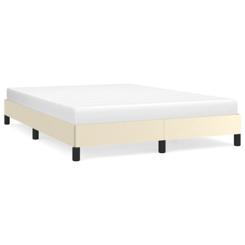 Cadre de lit sans matelas crème 140x190 cm similicuir - Photo n°2; ?>