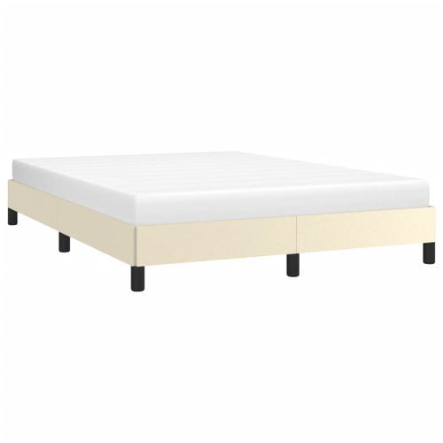 Cadre de lit sans matelas crème 140x190 cm similicuir - Photo n°3; ?>