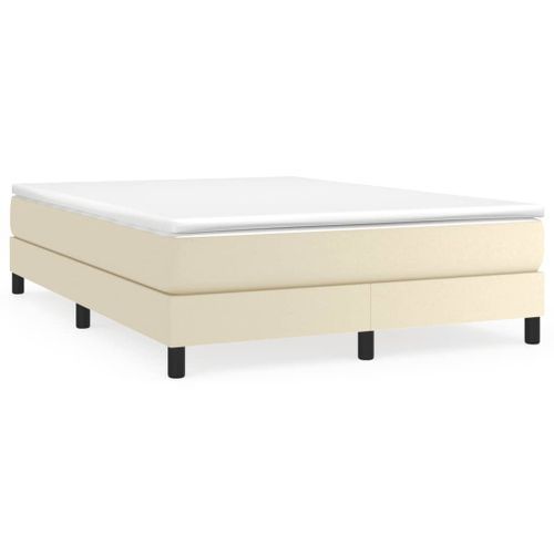 Cadre de lit sans matelas crème 140x190 cm similicuir - Photo n°2; ?>