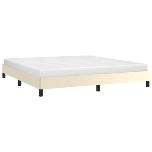 Cadre de lit sans matelas crème 180x200 cm similicuir - Photo n°3; ?>