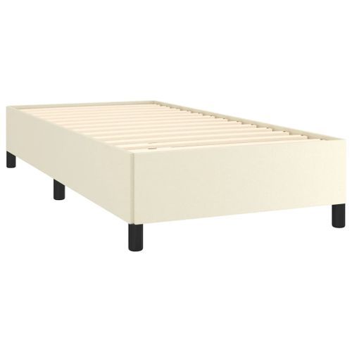 Cadre de lit sans matelas crème 90x200 cm similicuir - Photo n°3; ?>