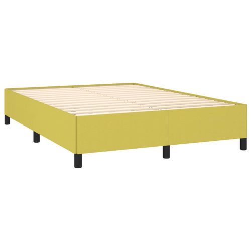 Cadre de lit sans matelas vert 140x190 cm tissu - Photo n°3; ?>