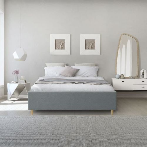 Cadre Lit Coffre Adulte SOLAR - Couchage 140x190 Cm - Gris - Sommier A Lattes - Pieds Bois Massif - L 198 X P 146,5 X H 41 Cm 13 Cadre lit coffre adulte SOLAR - Couchage 140x190 cm - Gris - Sommier a lattes - Pieds bois massif - L 198 x P 146,5 x H 41 cm - Photo n°3; ?>