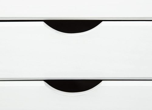 Caisson de bureau 6 tiroirs bois massif vernis blanc Rubi - Photo n°3; ?>