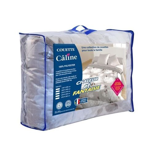 CALINE Couette chaude imprimée Gersende 140x200 cm beige - Photo n°3; ?>