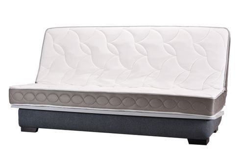 Canapé clic clac tissu avec rangement matelas Starlux 17 cm Minel 207 cm - Photo n°2; ?>