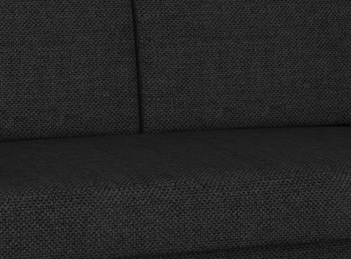 Canapé convertible 2 places tissu noir et simili cuir blanc Korina 202 cm - Photo n°3; ?>