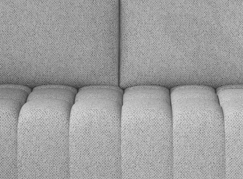 Canapé convertible 3 places tissu gris clair avec coffre de rangement Larko 245 cm - Photo n°2; ?>
