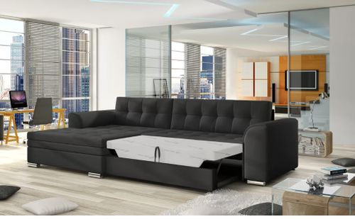 Canapé d'angle convertible simili cuir Kapona 275 cm - Photo n°3; ?>