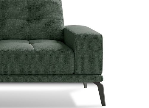 Canapé d'angle gauche 5 places tissu vert avocat Torpille 265 cm - Photo n°3; ?>