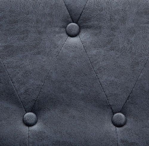 Canapé d'angle réversible Chesterfield cuir suédé artificiel gris Besties - Photo n°2; ?>