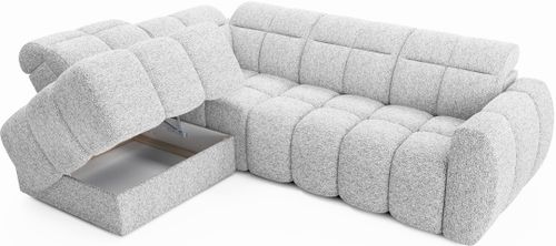 Canapé d’angle tissu Boboon – Convertible et coffre - Photo n°3; ?>