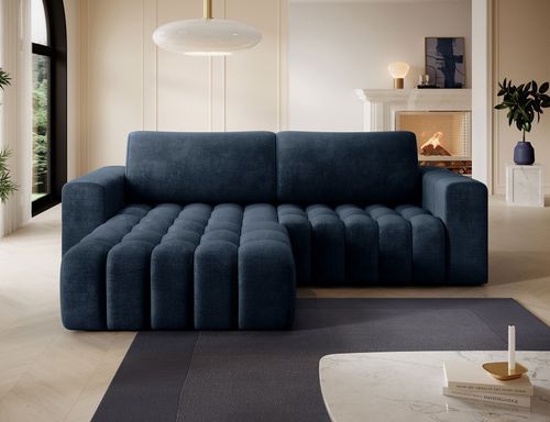 Canapé d’angle velours capitonné Bozen – Convertible et rangement - Photo n°2; ?>