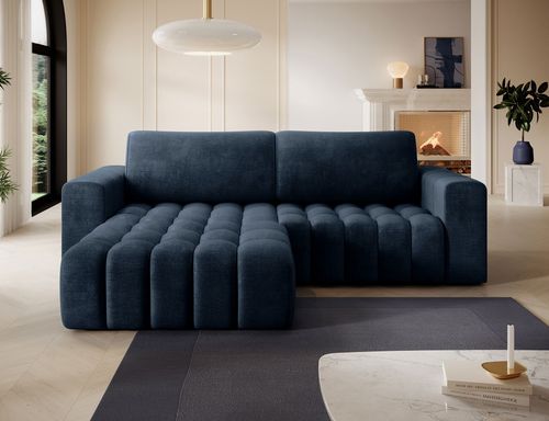 Canapé d’angle velours capitonné Bozen – Convertible et rangement - Photo n°2; ?>