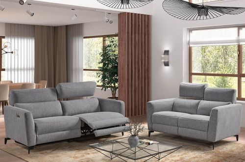 Canapé de relaxation électrique en tissu Bakay - 2 couleurs - 1, 2 ou 3 places - Photo n°2; ?>