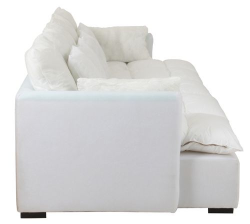 Canapé détachable avec 11 coussins tissu blanc Mika - Photo n°3; ?>