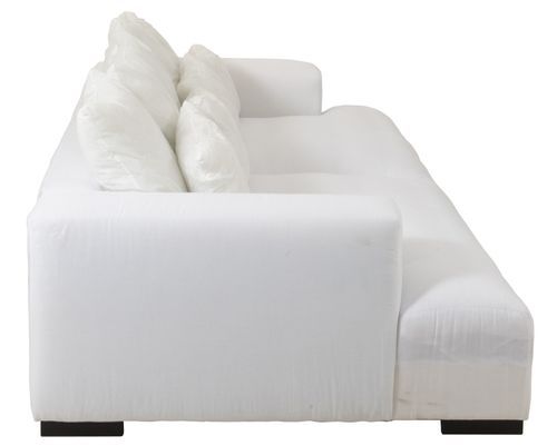 Canapé détachable avec 9 coussins tissu blanc Tony - Photo n°3; ?>