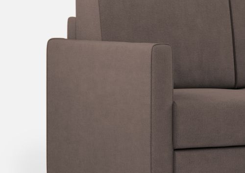 Canapé droit moderne italien tissu marron Korane - 3 tailles - Photo n°3; ?>