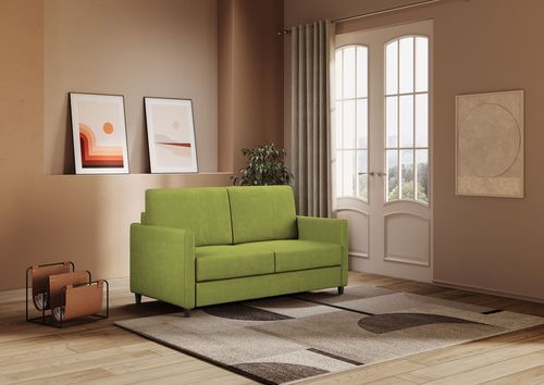 Canapé droit moderne italien tissu vert pistache Korane - 3 tailles - Photo n°3; ?>