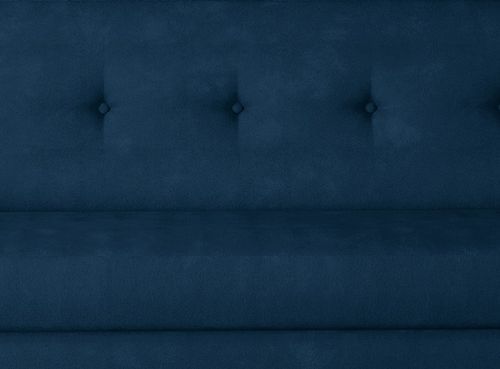 Canapé lit 3 places tissu bleu foncé et pieds en bois de hêtre Saline 216 cm - Photo n°3; ?>