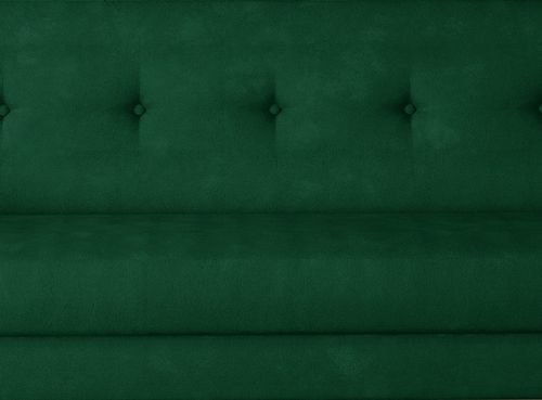 Canapé lit 3 places tissu vert foncé et pieds en bois de hêtre Saline 216 cm - Photo n°3; ?>
