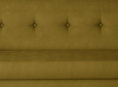 Canapé lit 3 places velours moutarde et pieds en bois de hêtre Saline 216 cm - Photo n°3; ?>