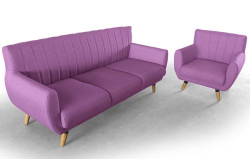 Canapé scandinave 3 places Lilas Margo - Photo n°3; ?>