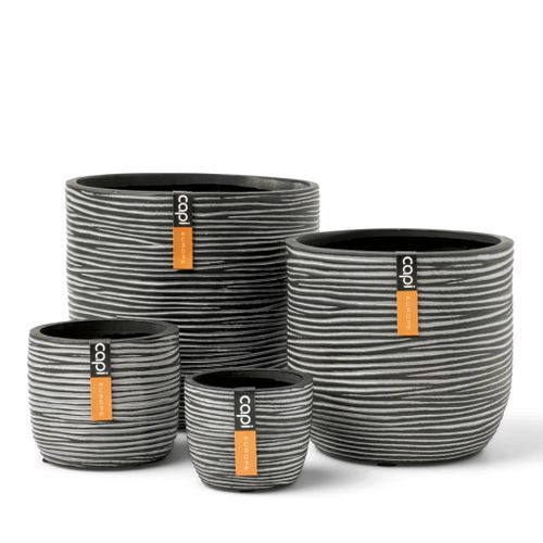 Capi Ensemble de 4 vases Nature Rib anthracite - Photo n°2; ?>