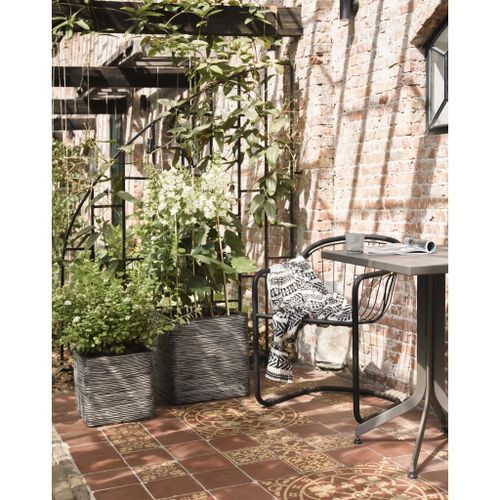 Capi Jardinière Nature Rib Carré 50 x 50 cm Anthracite - Photo n°3; ?>