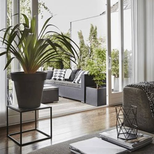 Capi Jardinière Urban Smooth carré 40x40x40 cm noir KBL903 - Photo n°3; ?>