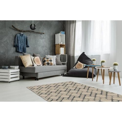 CARLTON Tapis relax 200x290cm Laine &Bleu nuit Croisé - Photo n°2; ?>